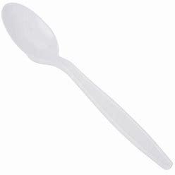 PLASTIC TEASPOONS - HEAVY DUTY - WHITE - 1000PCS