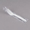 PLASTIC FORKS - HEAVY DUTY - WHITE - WRAPPED - 500PCS