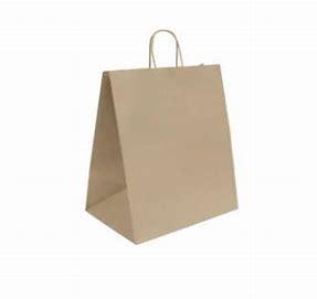 PAPER BAG WITH HANDLE KRAFT 14X10X14 200PCS
