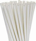 STRAWS 8" WHITE WRAPPED BIODEGRADEABLE 6X400