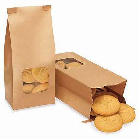 BAG PAPER BAKERY WINDOWED 3-3/8X2-1/2X7-3/4 KRAFT 250PCS