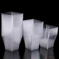 CLEAR TALL SQUARE MOUSSE CUPS 24 X 8PCS