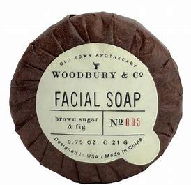 Woodbury & Co. Amenities 21g Facial Soap in pleat wrapper 500PCS