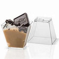 CLR SQUARE 2oz MOUSSE CUP w/STEM 36 x 8PCS