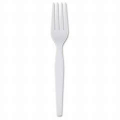 PLASTIC FORKS - HEAVY DUTY - WHITE - 1000PCS
