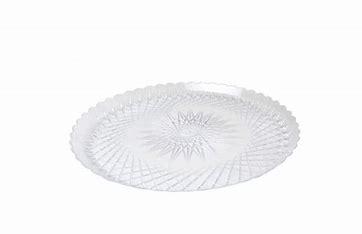 CATERING TRAY PLASTIC CLEAR 16" 50PCS