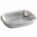 ENTREE CONTAINER WITH LID SILVER 22OZ 4X25EA