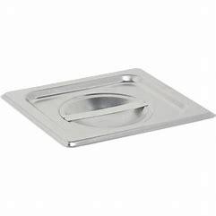 STEAM TABLE PAN COVER 1/6 SIZE SOLID FLAT HANDLED