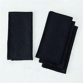 LINEN-LIKE BLACK NAPKINS 4X125