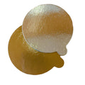 SINGLE SERVE ROUND WITH TAB 4" SILVER/GOLD - 500 PCS