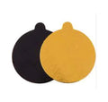 SINGLE SERVE ROUND WITH TAB 4" BLACK/GOLD - 500 PCS