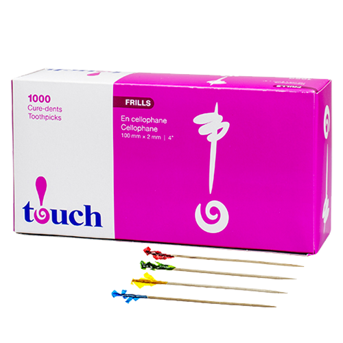 TOOTHPICK FRILLED 4" 1000PCS