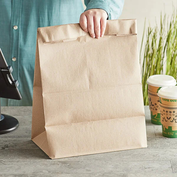 PAPER BAGS - KRAFT - 12x7x17 - 500 pcs
